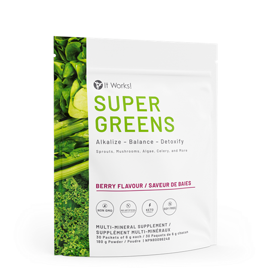 Conditionnement Super Greens It Works, saveur fruits rouges