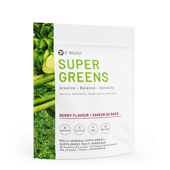 Conditionnement Super Greens It Works, saveur fruits rouges